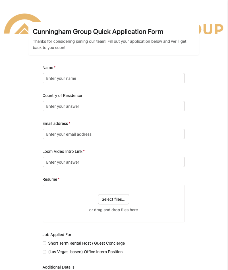 Click to Open the Application Form
