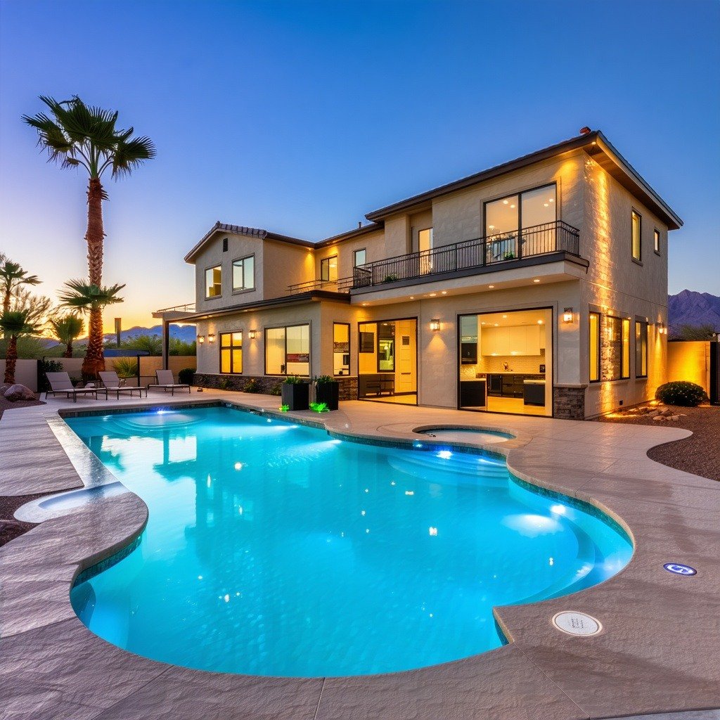 house with a pool in las vegas-1